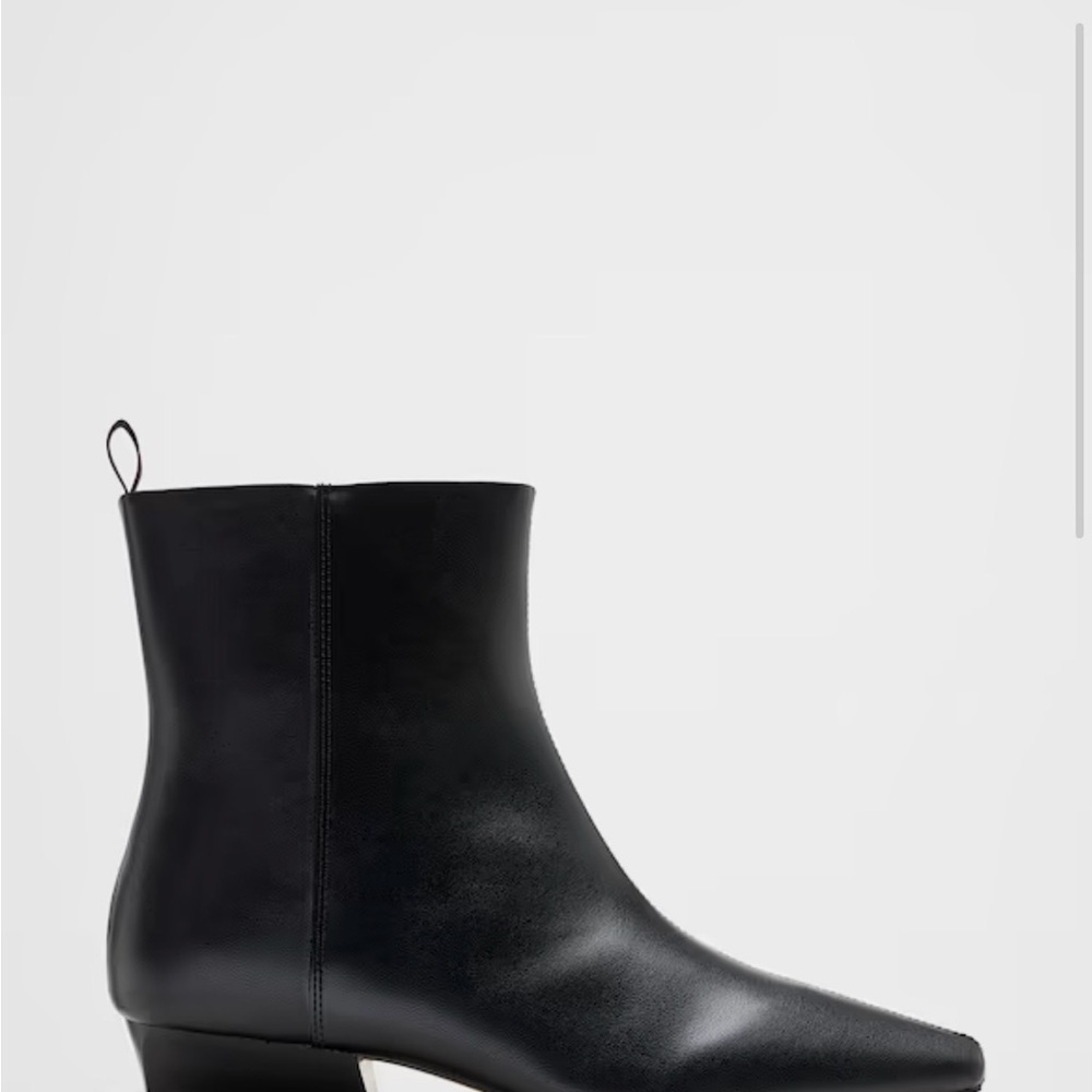 Classic Black Leather Ankle Boot - Women's
